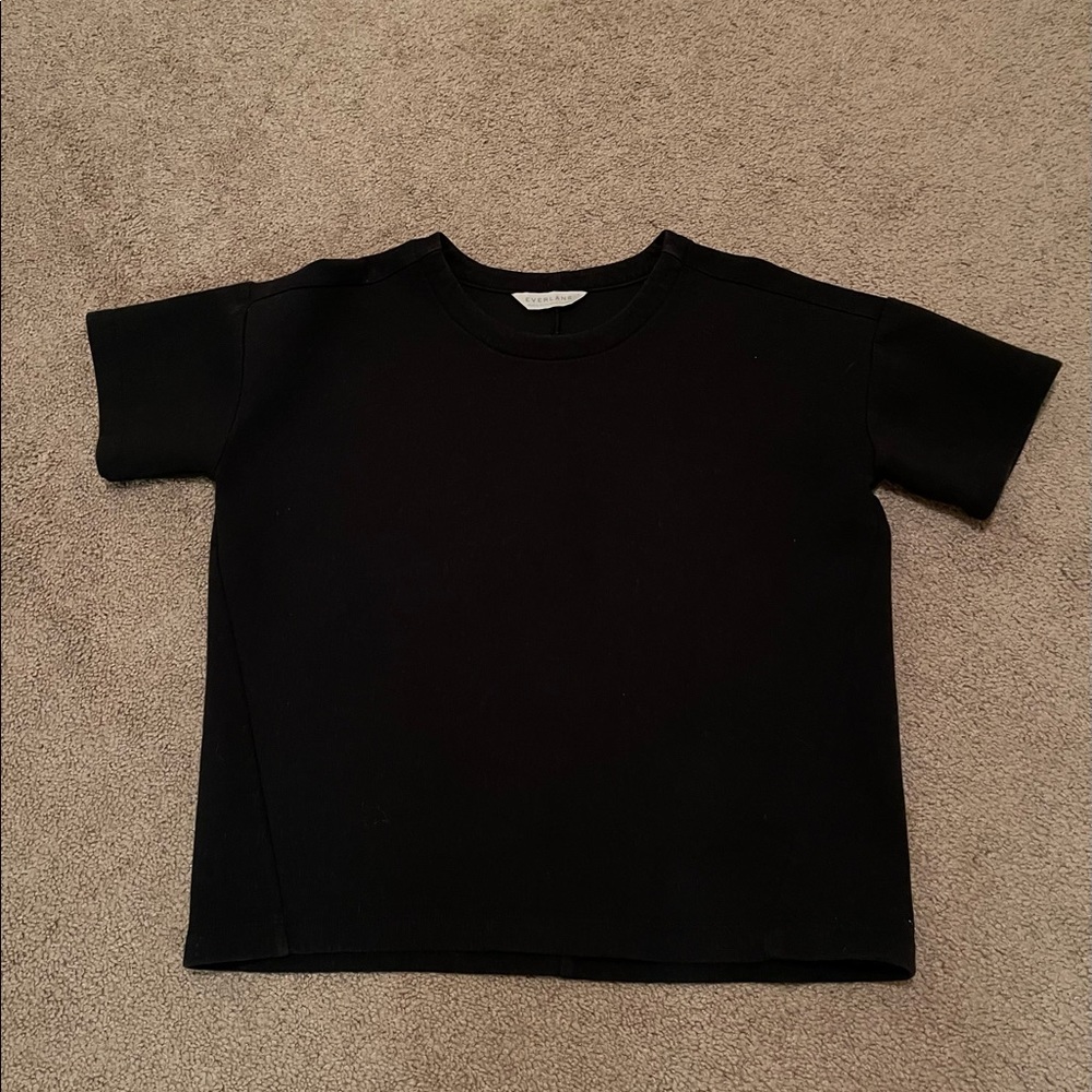 Everlane Black Short Sleeve Sweatshirt